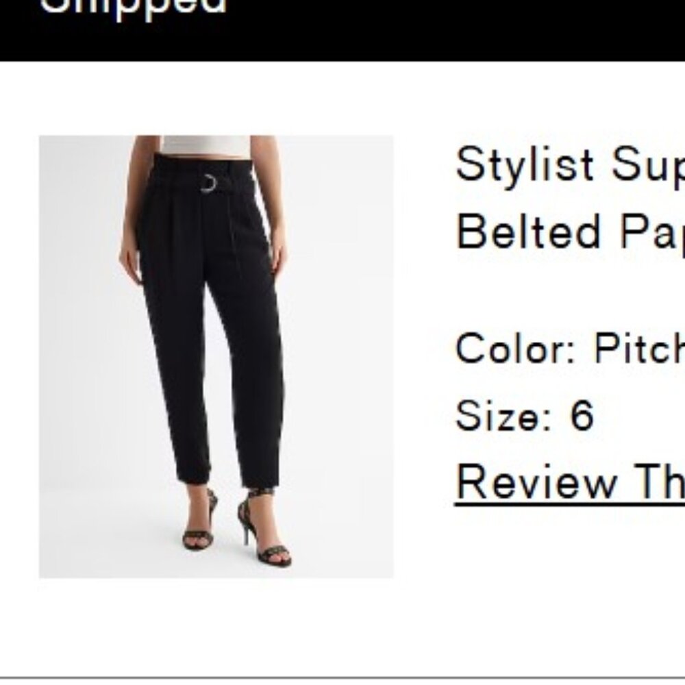 Stylist Super High Waisted Belted Paperbag Ankle Pant